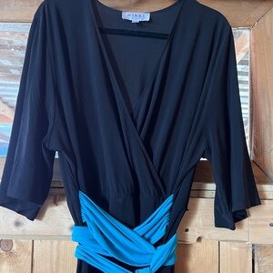 Nikki Black and Blue Maxi Dress